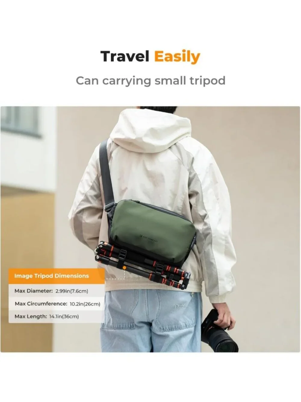 Waterproof Crossbody Camera Sling Bag | DSLR/SLR/Mirrorless Backpack Case